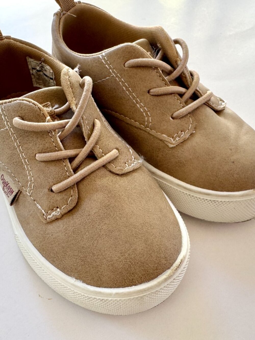 OshKosh B'gosh Putney Tan Faux Suede Sneakers 7M